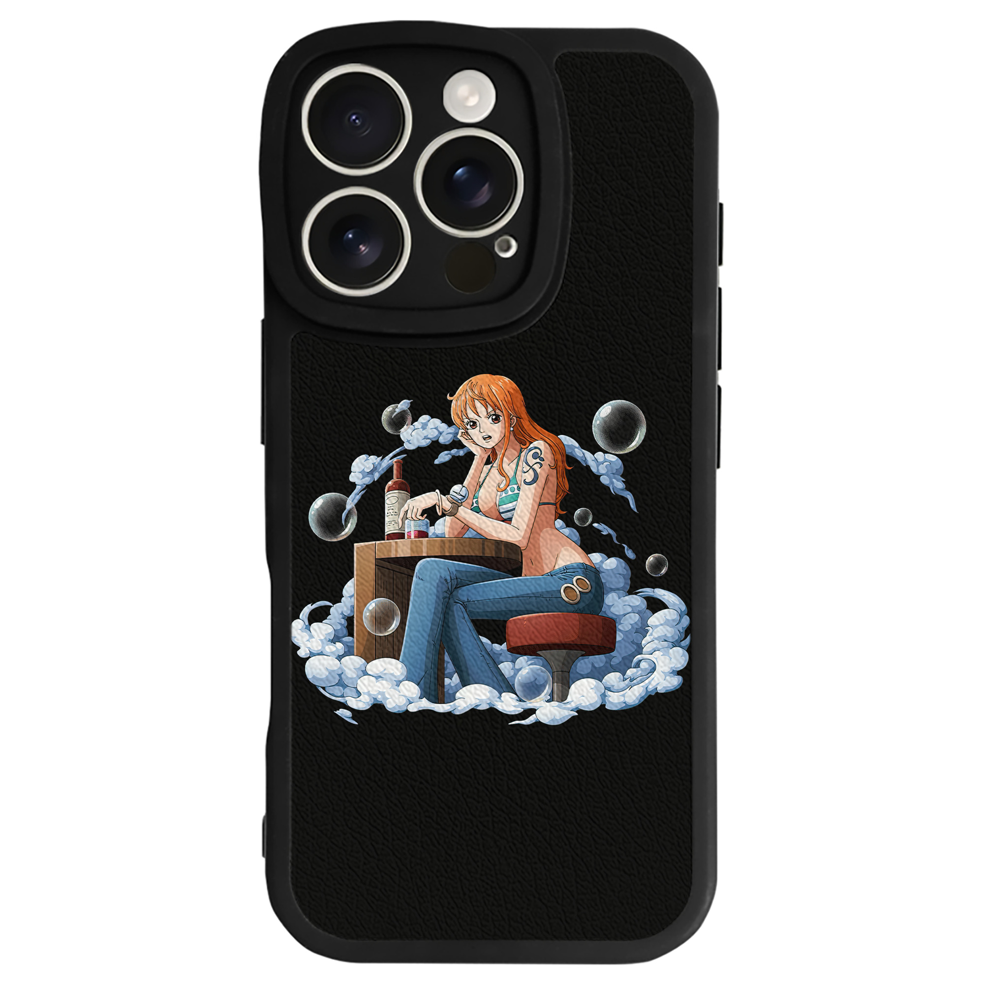（画像用） ワンピース ナミ ONE PIECE Nami 【iPhone 16シリーズ対応】シリコンスマホケース（レザー調） 材質：シリコン